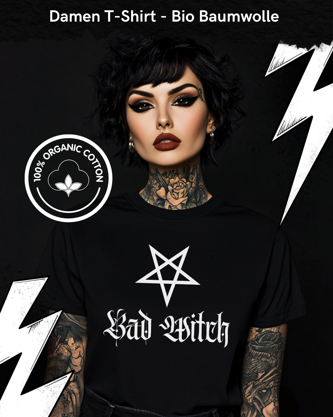 Bad Witch, Good Witch - Organic Damen T-Shirt Spar Set, Partnerlook