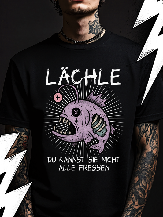 Lächle du kannst sie nicht alle Fressen - Premium T-Shirt Unisex