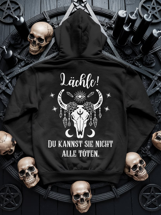 Lächle du kannst sie nicht alle töten - Baphomet Premium Hoodie Unisex