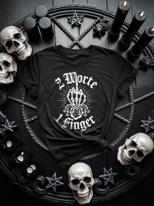 2 Worte 1 Finger Premium T-Shirt Unisex