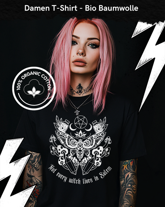 Not every witch lives in Salem - Premium Organic Shirt Women, Gothic Witchcraft, Dark Fashion Shirt