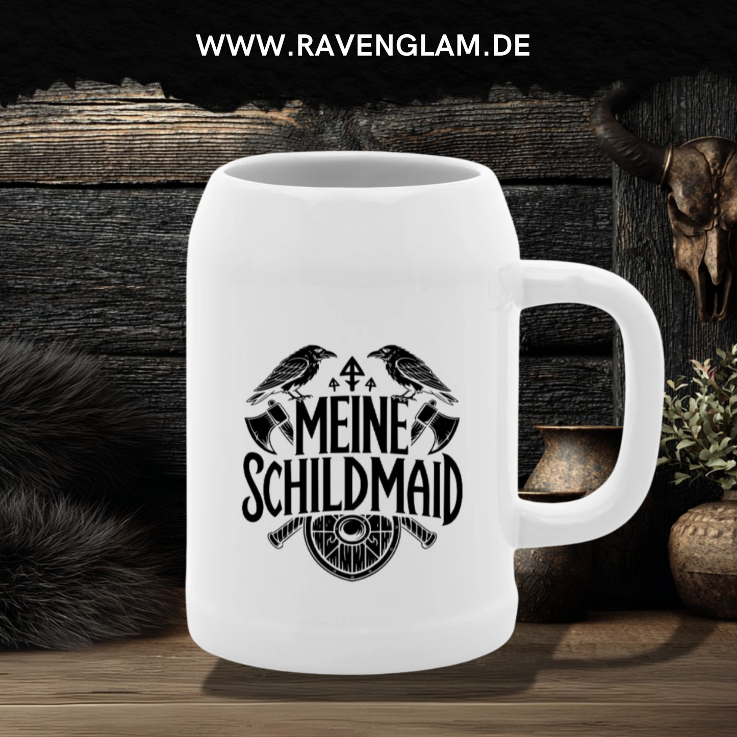 Wikinger Love - 2er Set Wikinger Bierkrug für echte Nordmänner und Schildmaiden