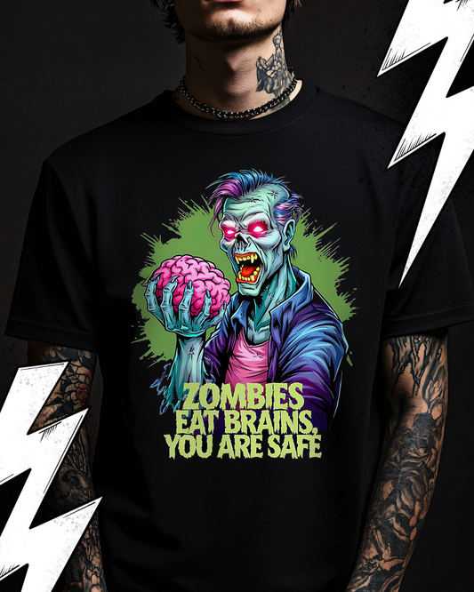 "Zombies eat brains" Zombie Premium T-Shirt Unisex