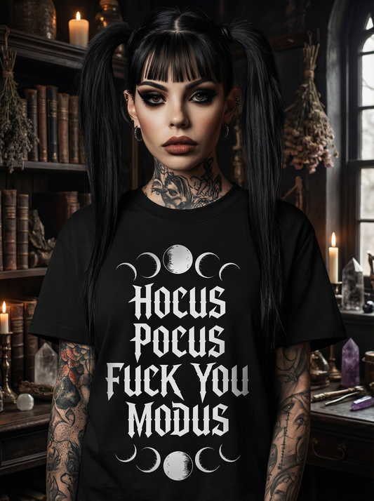 Premium T-Shirt Unisex "Hocus Pocus Fuck you Modus"
