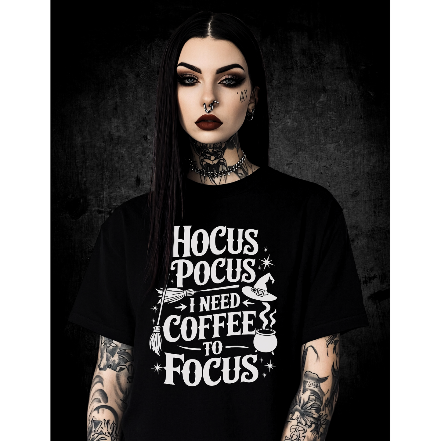 Premium T-Shirt Unisex "Hocus Pocus Coffee to Focus"