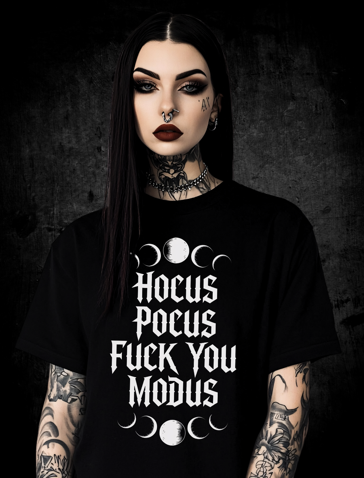 Premium T-Shirt Unisex "Hocus Pocus Fuck you Modus"