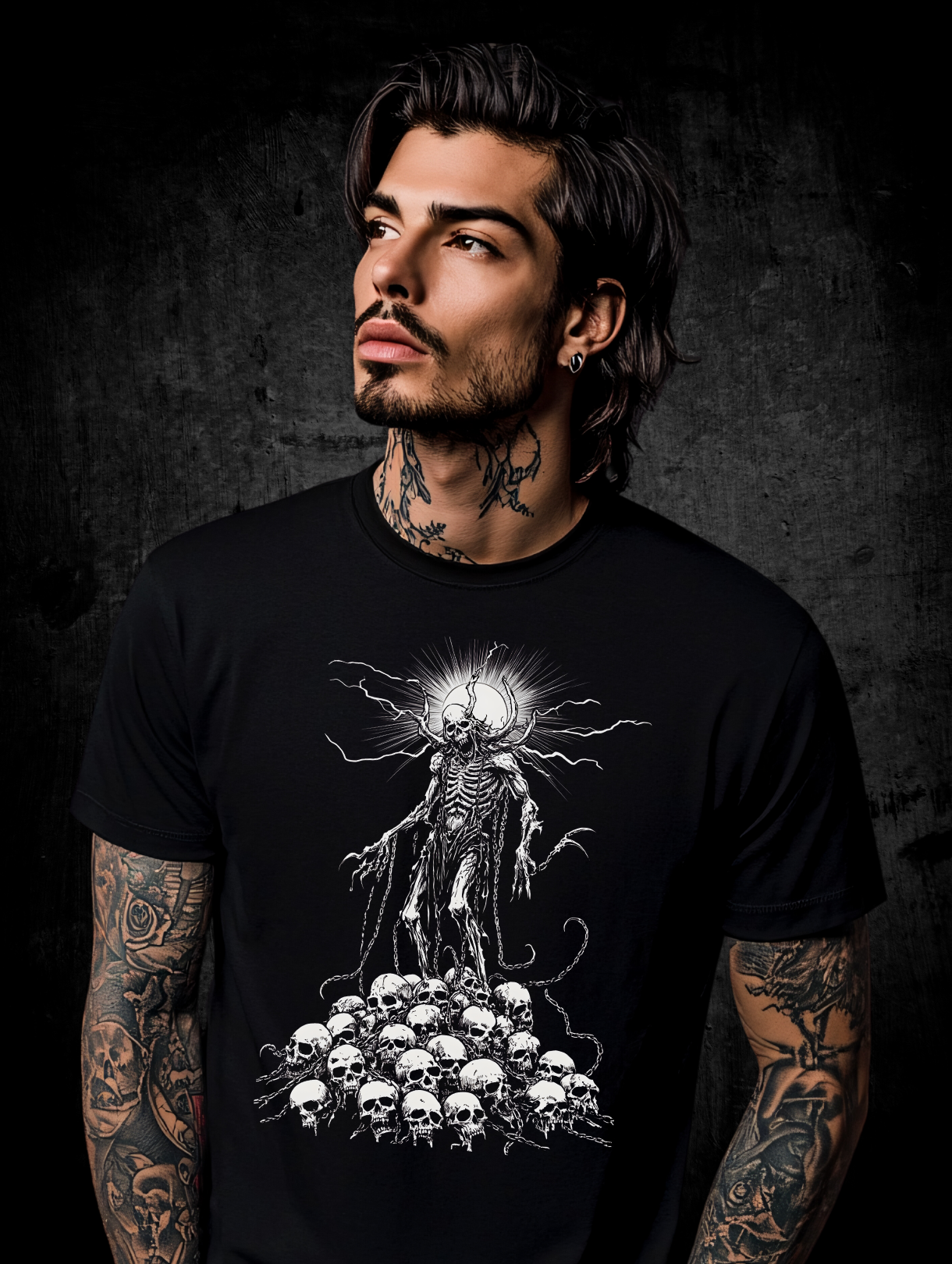 Premium T-Shirt Unisex "Demon and Skulls"