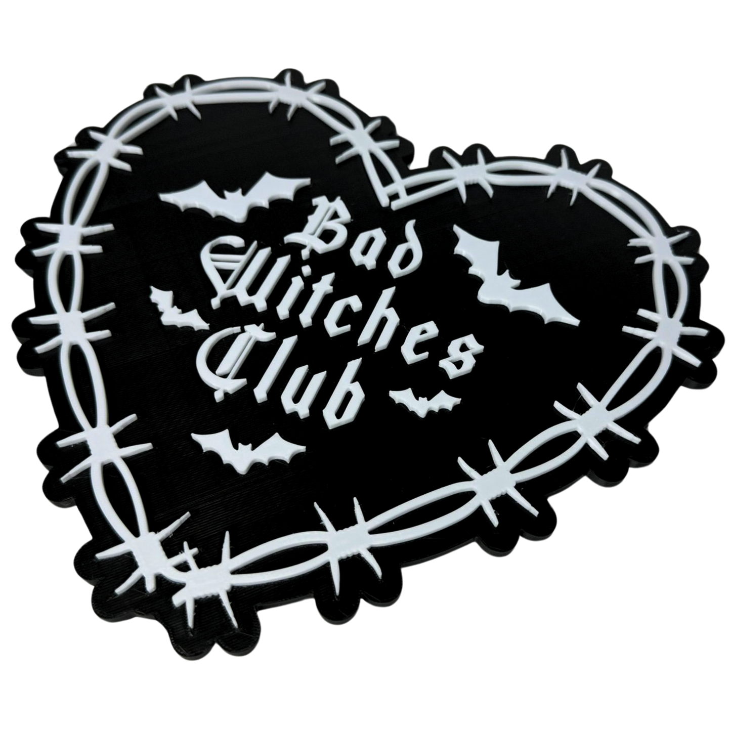 Gothic Wandschild "Bad Witches Club", Haunted Home, Witchcraft Zubehör, Witchy Deko, Gothic Accessoire