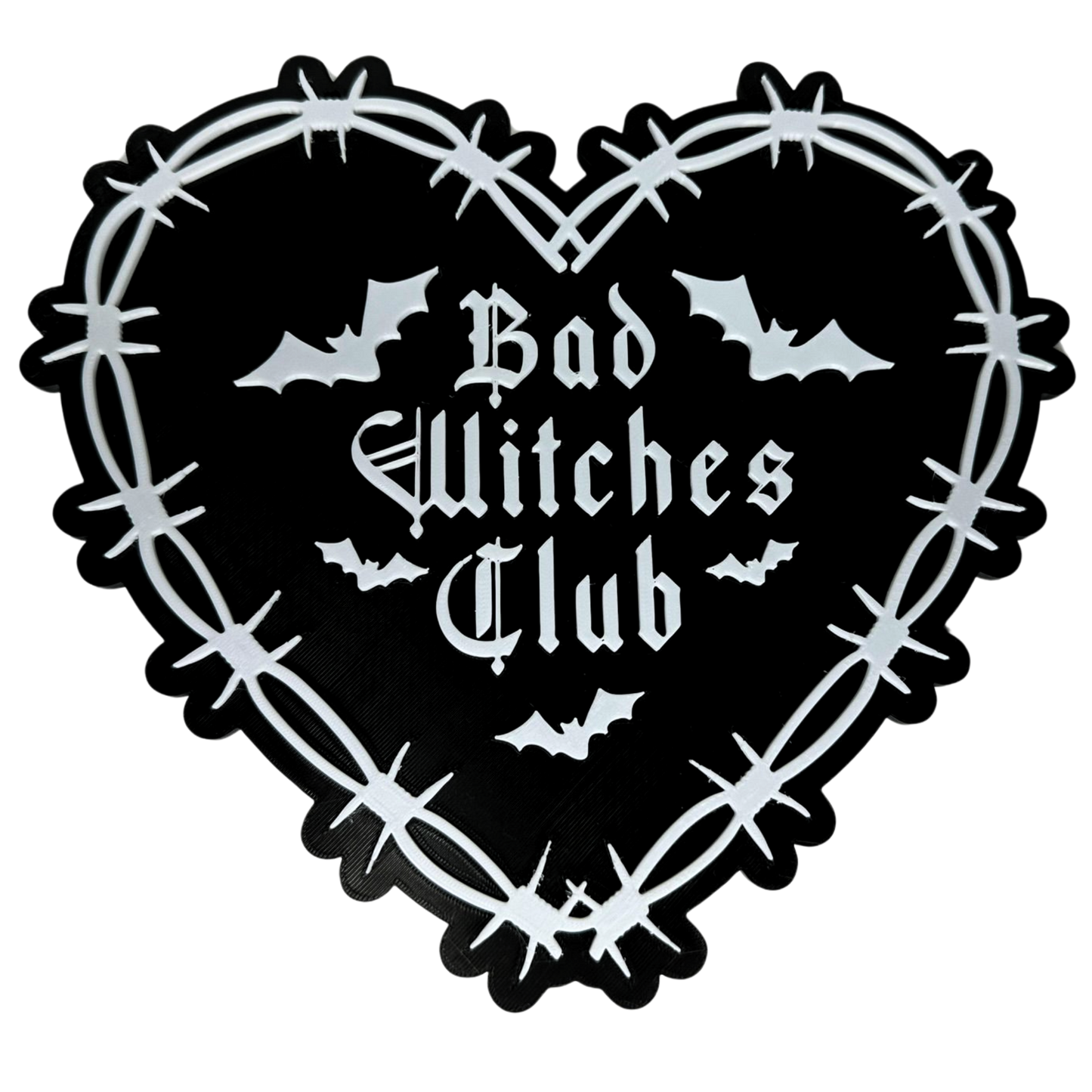 Gothic Wandschild "Bad Witches Club", Haunted Home, Witchcraft Zubehör, Witchy Deko, Gothic Accessoire