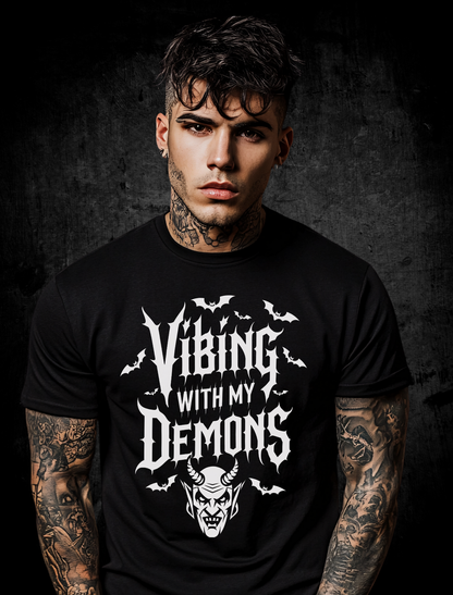 Premium T-Shirt Unisex "Vibing with my Demons"