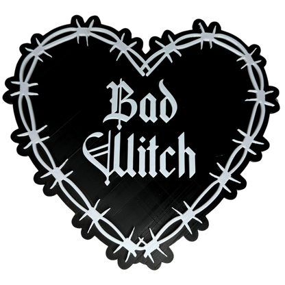 Gothic Wandschild "Bad Witch", Haunted Home, Witchcraft Zubehör, Witchy Dekoration, Gothic Accessoire