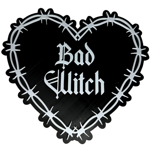 Gothic Wandschild "Bad Witch", Haunted Home, Witchcraft Zubehör, Witchy Dekoration, Gothic Accessoire