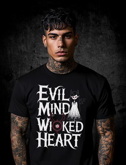 Premium T-Shirt Unisex "Evil Mind Wicked Heart"