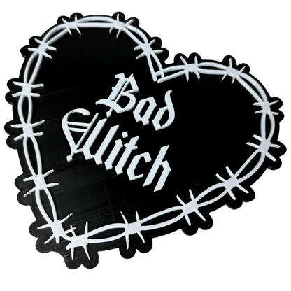 Gothic Wandschild "Bad Witch", Haunted Home, Witchcraft Zubehör, Witchy Dekoration, Gothic Accessoire