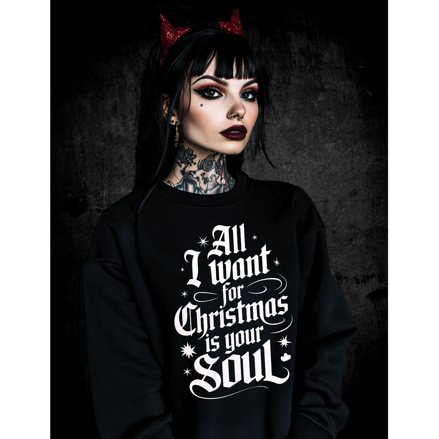Premium Sweatshirt Unisex "All i want for christmas is your Soul"