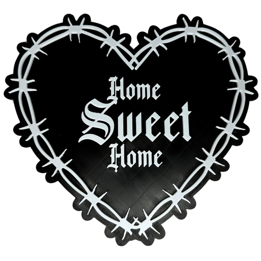 Home Sweet Home Gothic Wandschild, Haunted Home, Witchcraft Zubehör, Witchy Dekoration, Gothic Accessoire