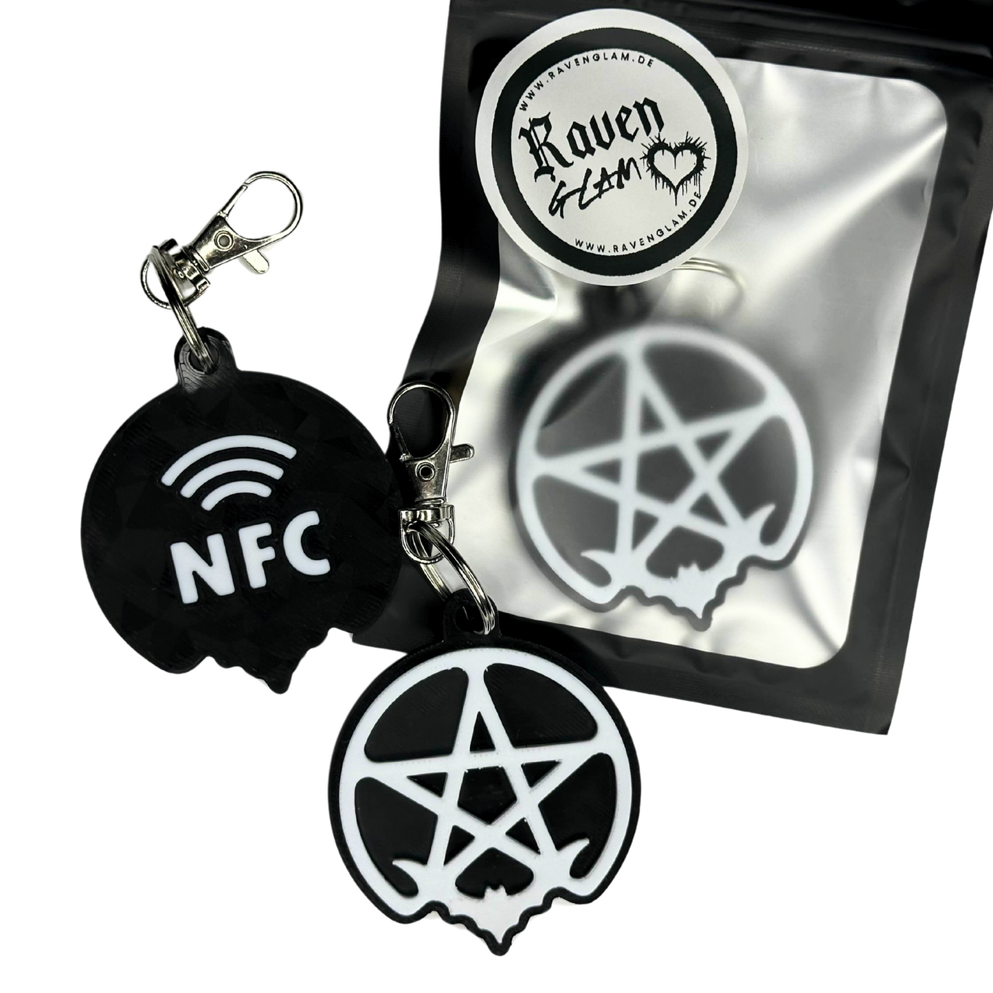 Witchy Pentagram - Smarter programmierbarer NFC-Schlüsselanhänger