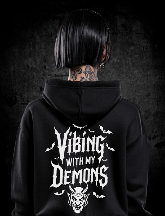 Premium Hoodie Unisex "Vibing with my Demons"