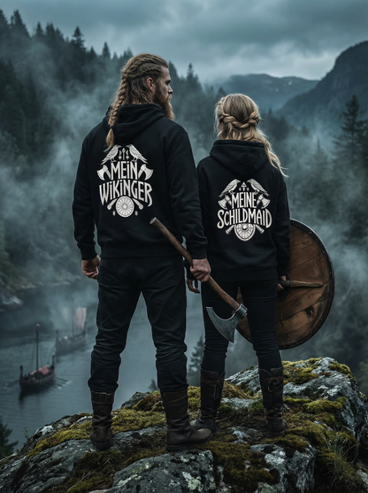 Wikinger Valhalla Pärchen Hoodie - Wikinger Hoodie Set für Pärchen