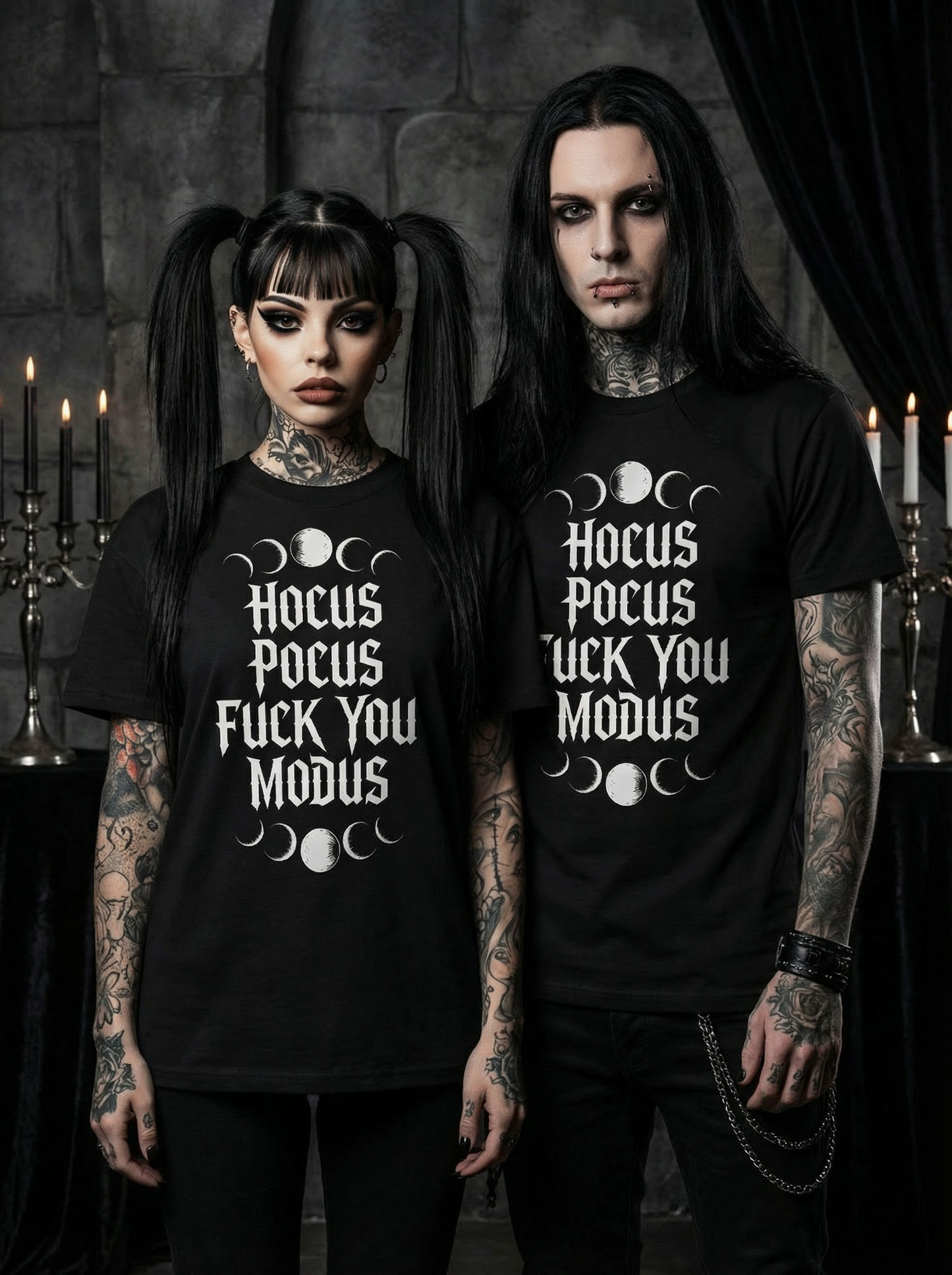 Hocus Pocus fuck you Modus - T-Shirt Set für Pärchen