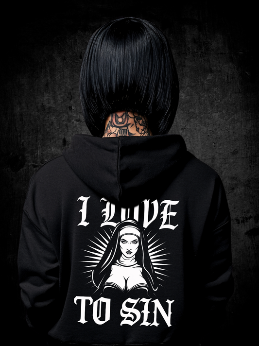 Oversized Hoodie Unisex "I love to Sin"