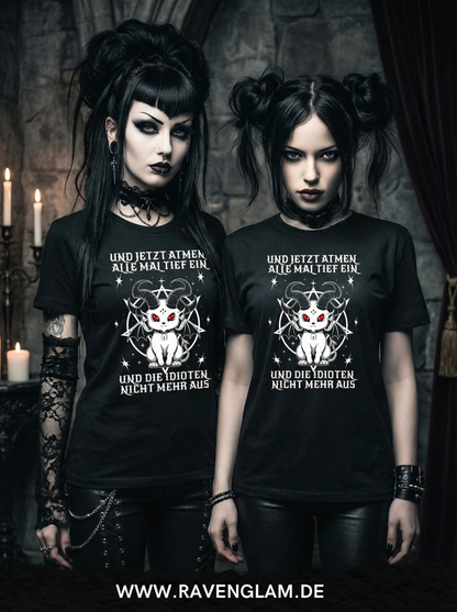 Lustiges freches Baphomet Partnerlook - T-Shirt Set für Pärchen oder Besties