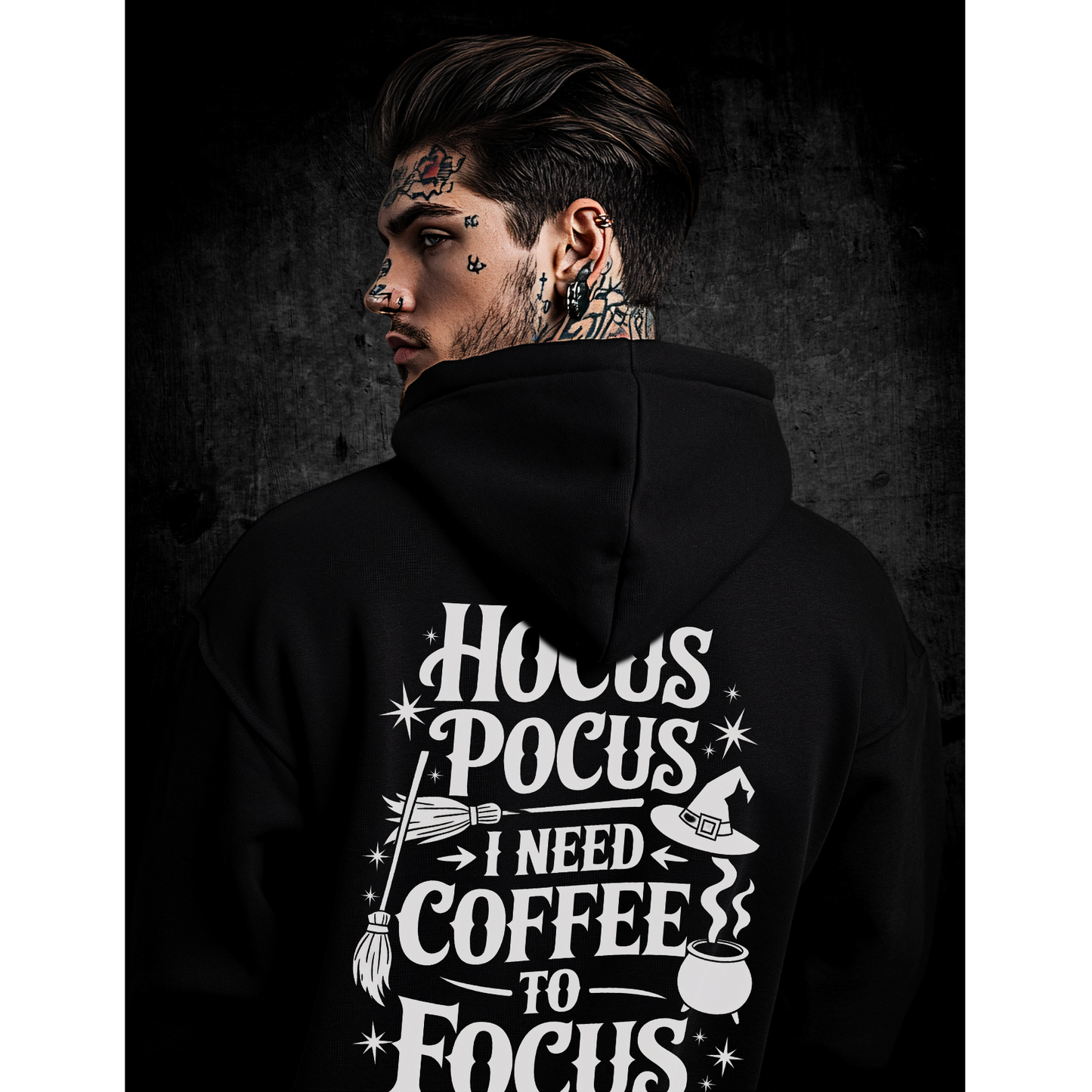 Oversized Hoodie Unisex "Hocus Pocus Coffee to Focus"