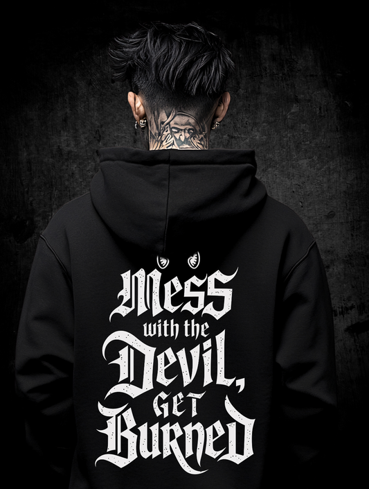 Oversized Hoodie Unisex "Mess with the Devil"