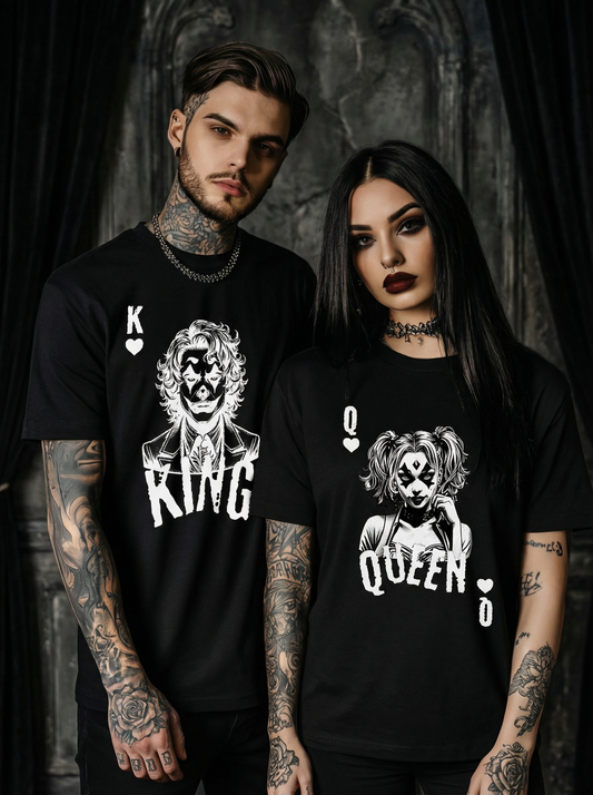 King & Queen - T-Shirt Spar Set, Partnerlook