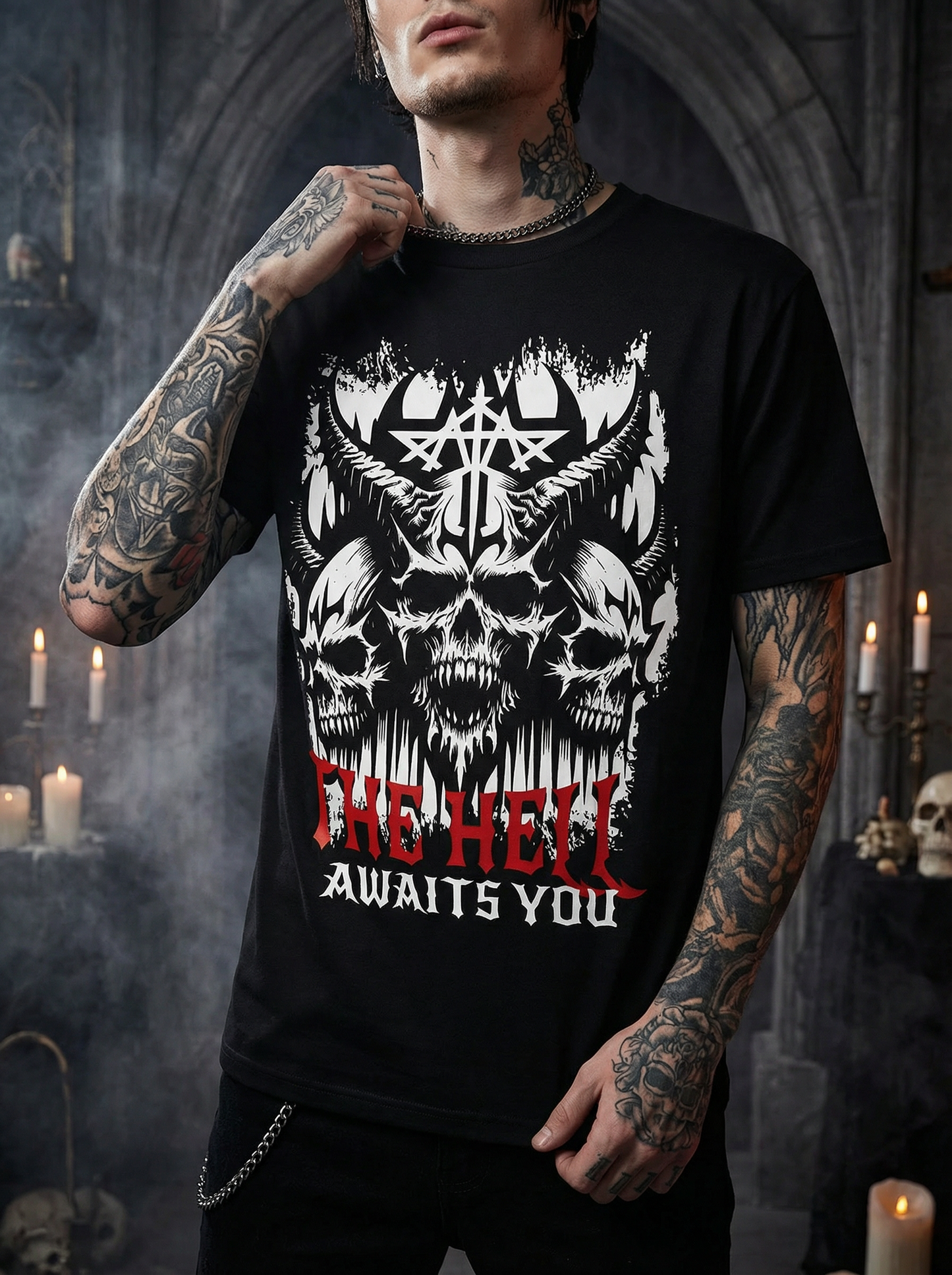 Premium T-Shirt Unisex "The Hell awaits you"