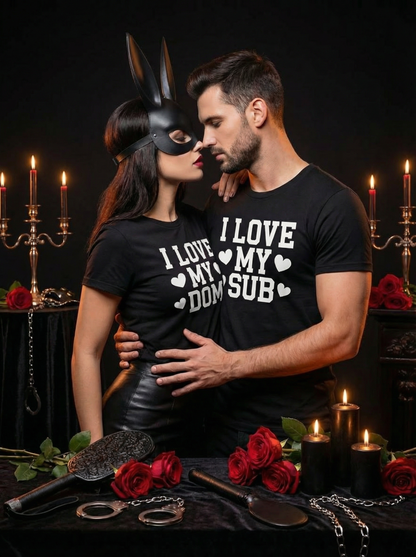 Kinky Dark Romance - Sub - Dom - BDSM - T-Shirt Set für Pärchen
