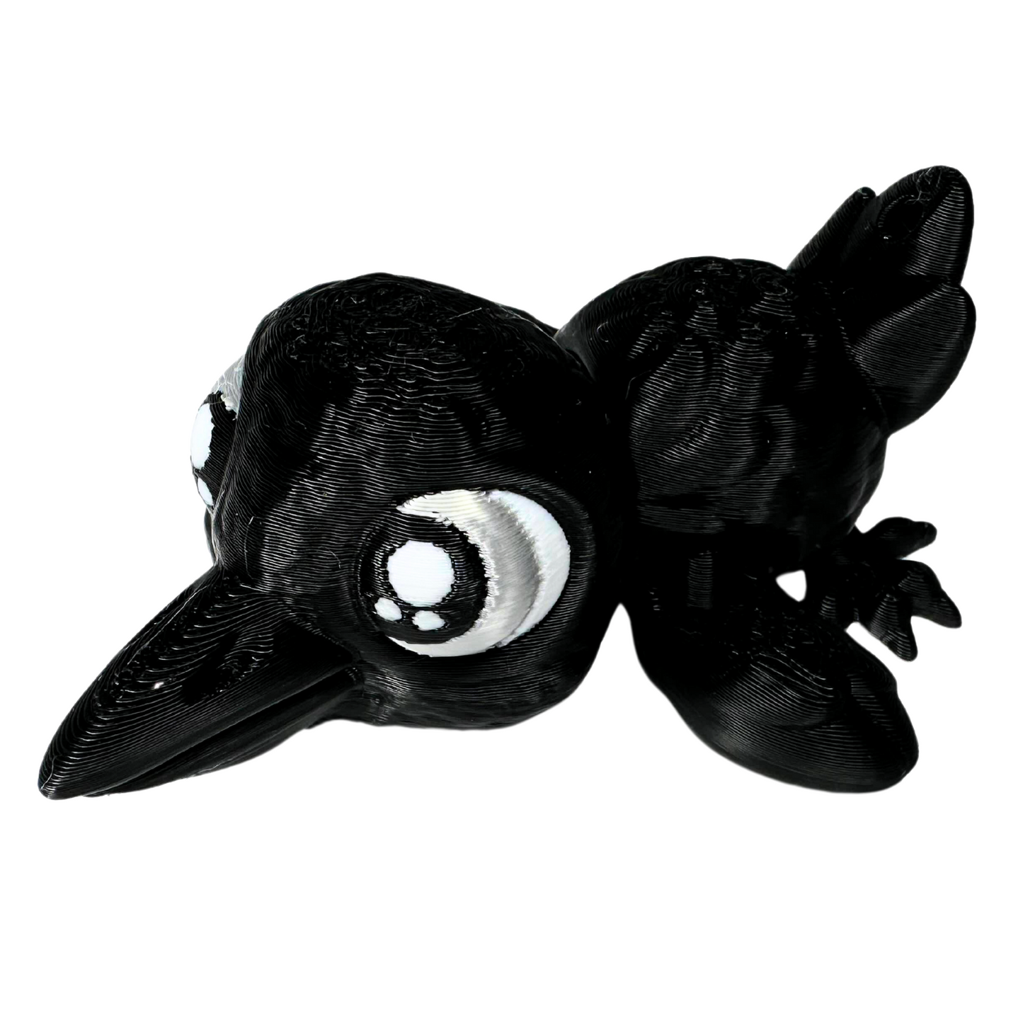 Schwarzer Raabe Schlüsselanhänger, Beweglicher kleiner Raabe, Gothic Geschenk