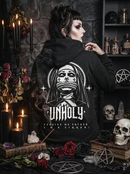 Unholy Nun Hoodie Unisex "I´m a Sinner" Unheilige Nonne