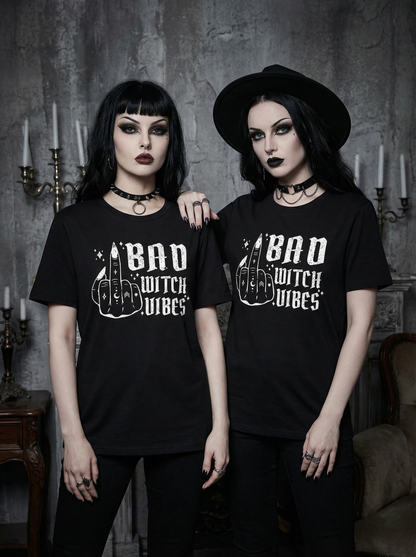 Bad Witch Vibes für Besties - Gothic T-Shirt Set für 2 Freundinnen