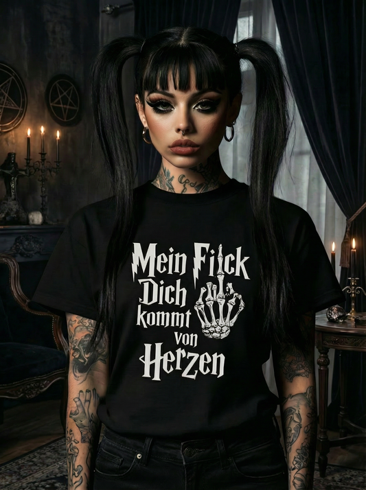 Mein Fick dich kommt von Herzen Premium T-Shirt Unisex