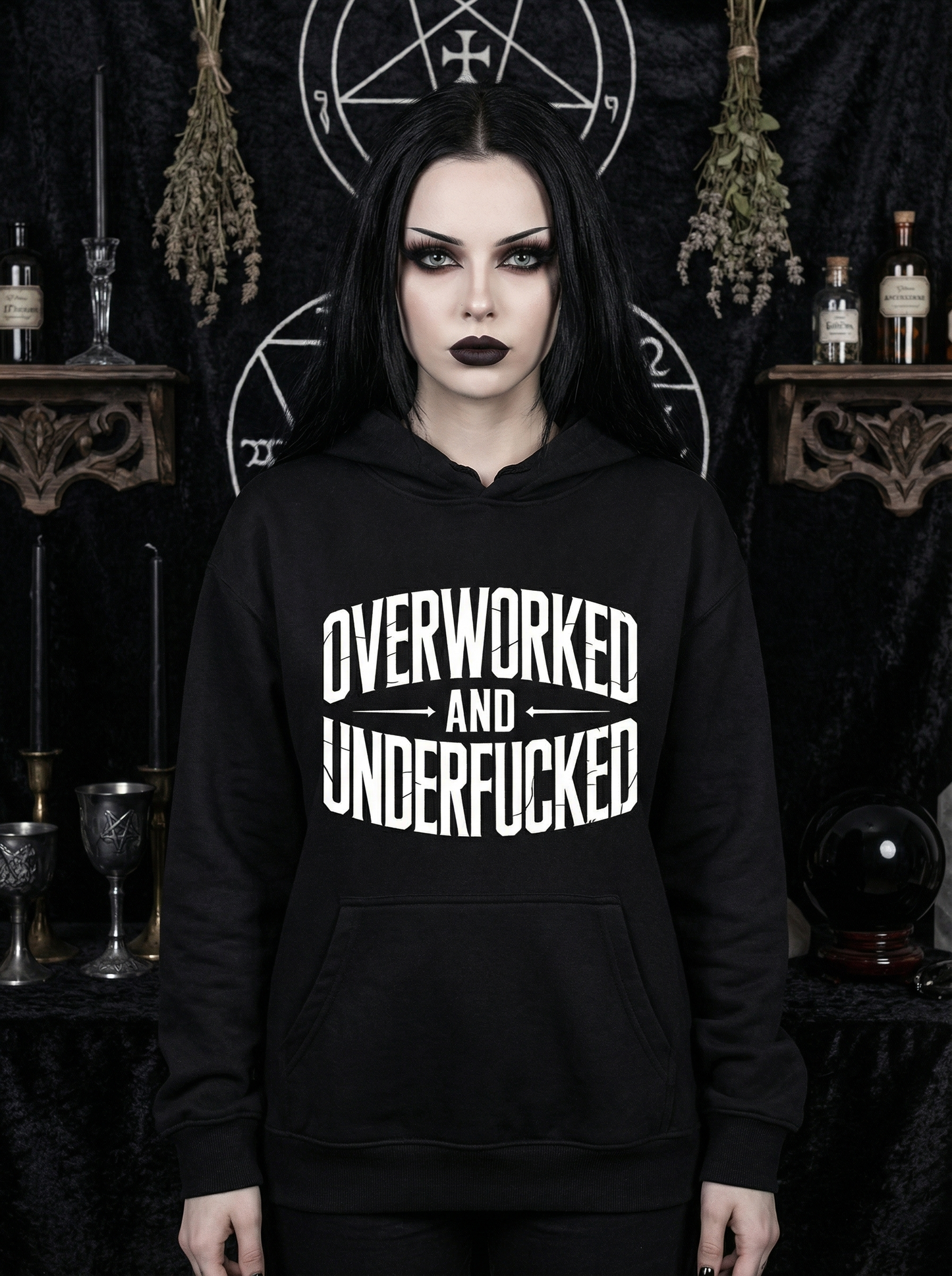 Overworked and Underfucked - Premium Hoodie UNISEX