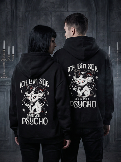 Ich bin süß aber voll Psycho Baphomet Partnerlook -Hoody Set für Pärchen oder Besties