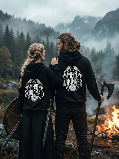 Wikinger Valhalla Pärchen Hoodie - Wikinger Hoodie Set für Pärchen