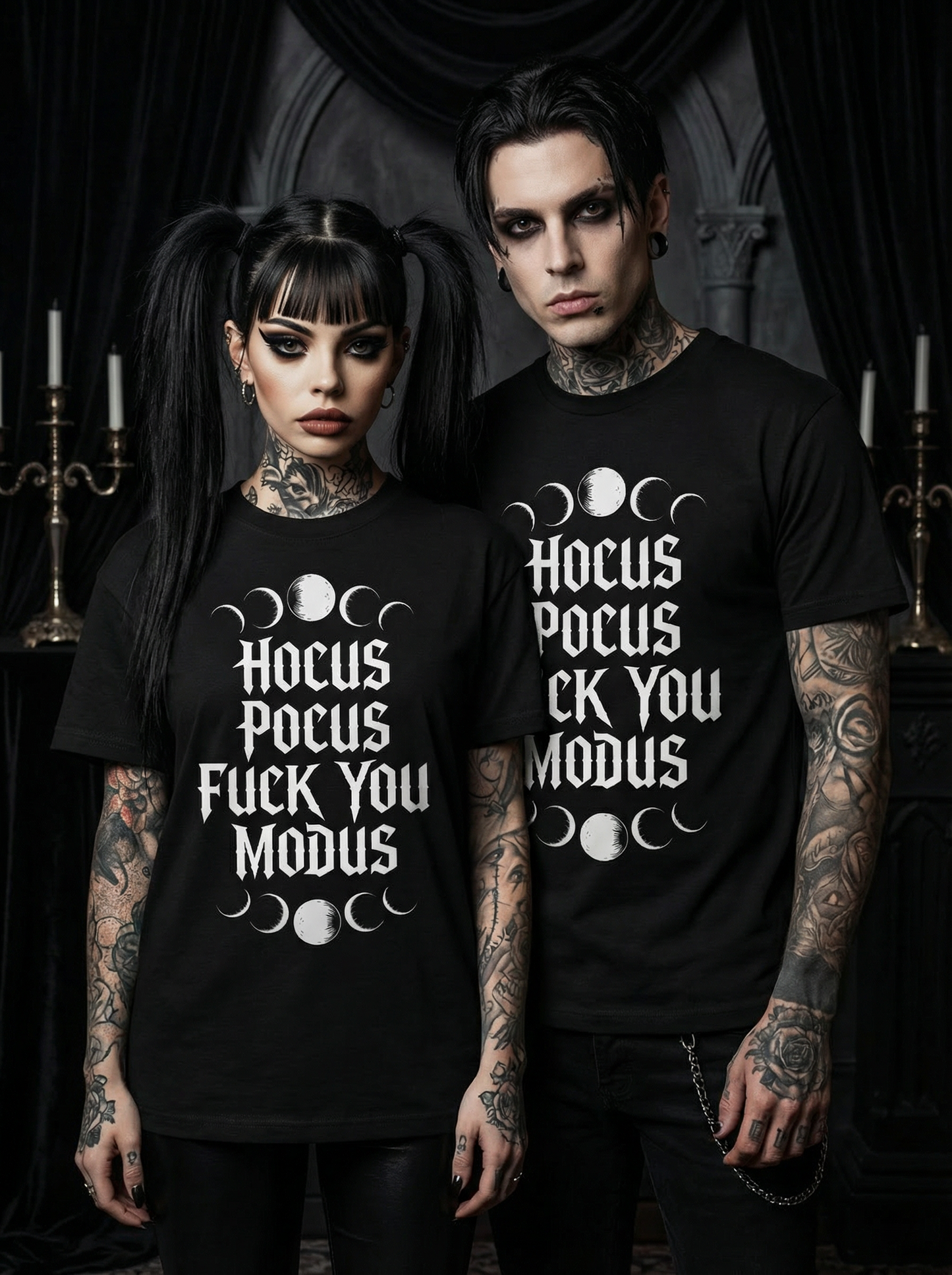 Hocus Pocus fuck you Modus - T-Shirt Set für Pärchen