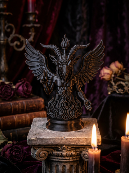 Gothic Baphomet Statue – Dark Occult Figur im Gothic Stil (3D-Druck)