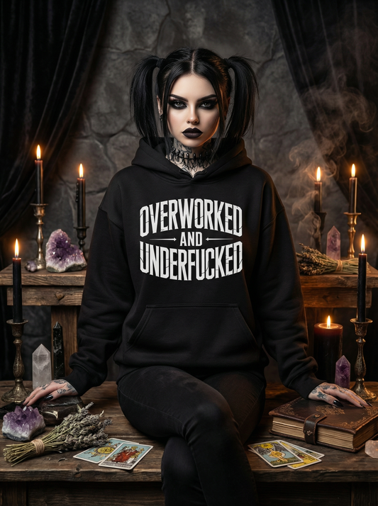 Overworked and Underfucked - Premium Hoodie UNISEX