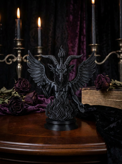 Gothic Baphomet Statue – Dark Occult Figur im Gothic Stil (3D-Druck)