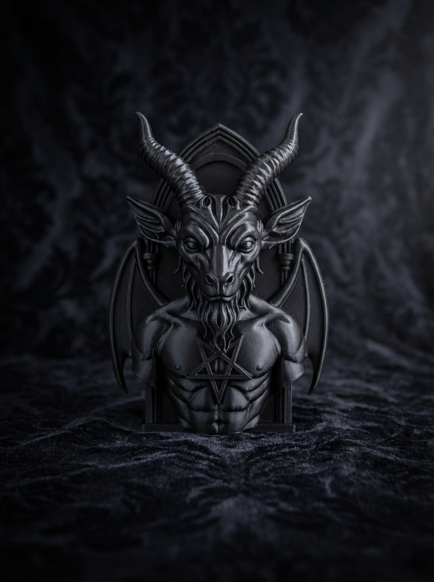 Gothic Baphomet Wandrelief – Dark Wall Art im Gothic & Occult Stil (3D-Druck)
