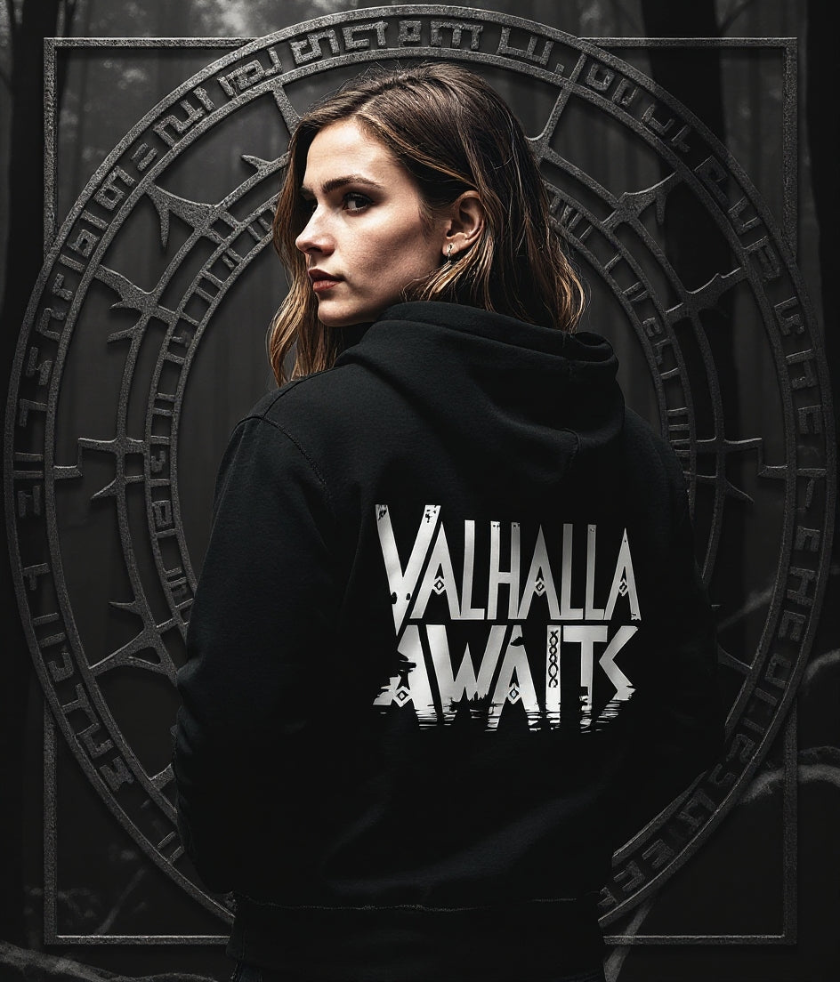 Valhalla Awaits - Wikinger Hoodie, Nordmänne,r Pagan, Valhalla