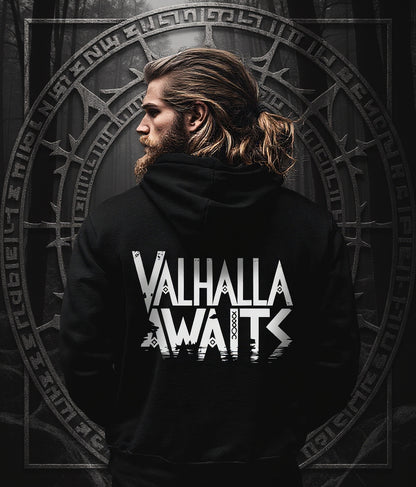 Valhalla Awaits - Wikinger Hoodie, Nordmänne,r Pagan, Valhalla