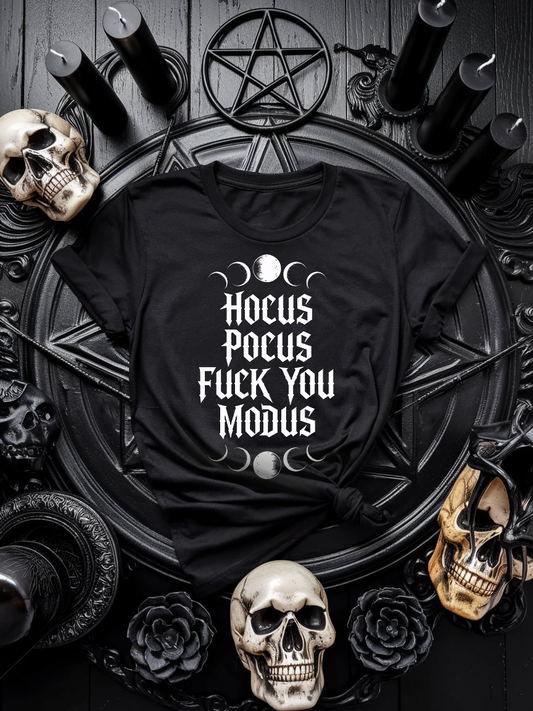 Premium T-Shirt Unisex "Hocus Pocus Fuck you Modus"