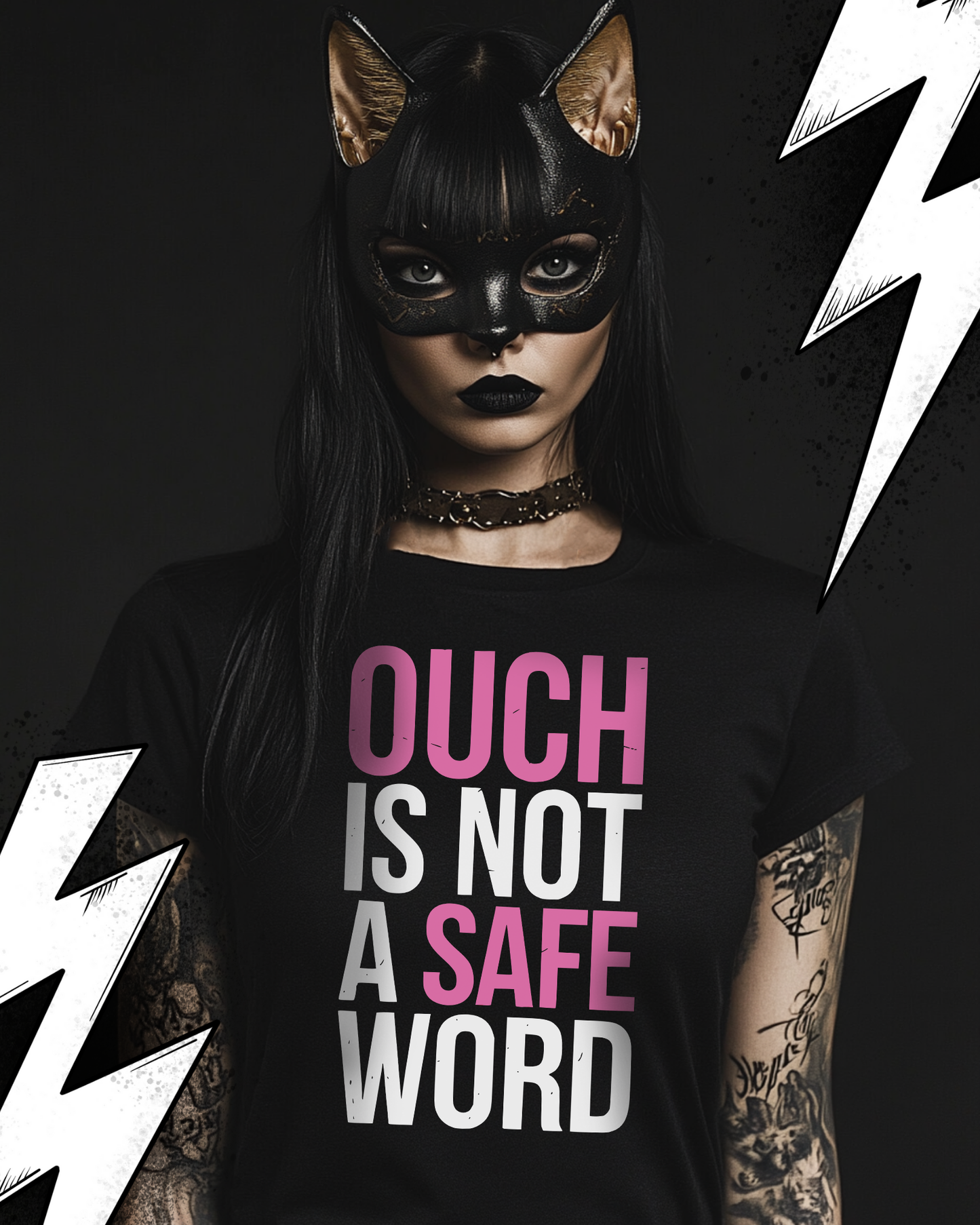 Kinky BDSM T-Shirt Unisex "Ouch is not a safe word"