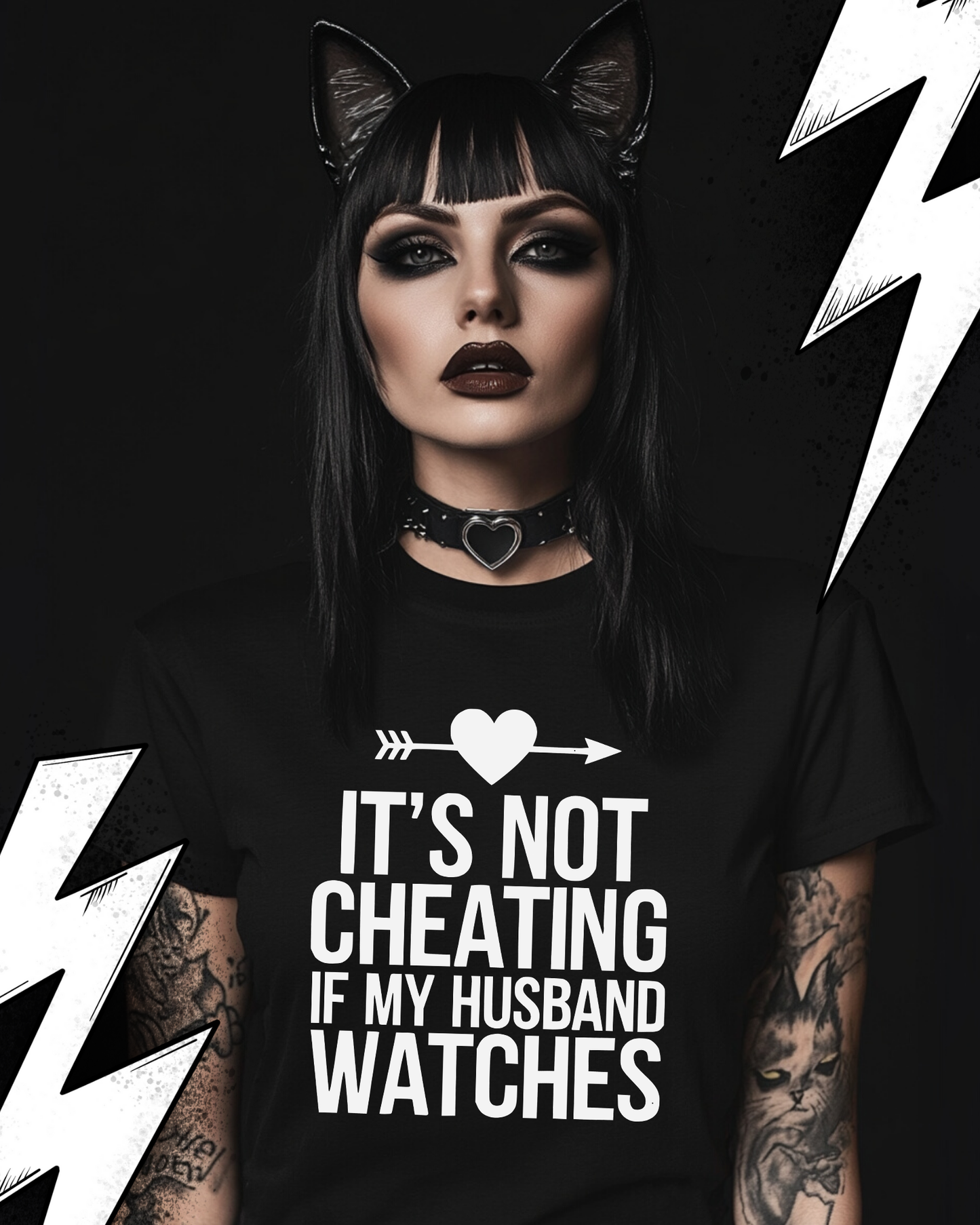 Kinky Fetish T-Shirt Unisex "It´s not cheating if my husband watches"