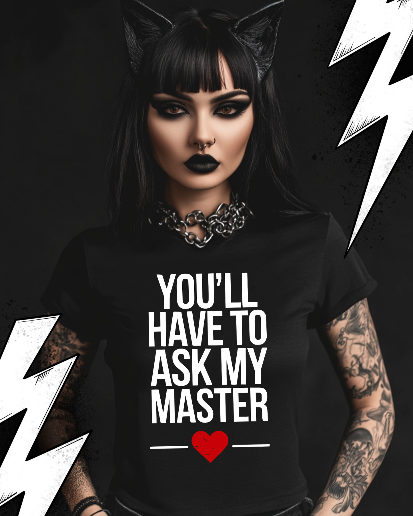 Kinky BDSM Premium T-Shirt Unisex "You´ll have to ask my Master"