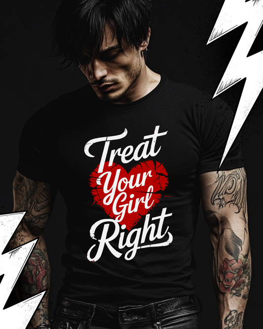 Kinky Premium T-Shirt Unisex "Treat your girl right"